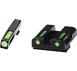 Image of HiViz LiteWave H3 Tritium/Litepipe Pistol Night Sight Set - Fits All Glock Gen 1-5 in 9mm, .40 S&amp;W, .357 SIG, Except Glock 42/43