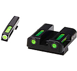 Image of HiViz LiteWave H3 Tritium/Litepipe Pistol Night Sight Set for Glock Gen 1-5 in .45 ACP, .45 GAP, and 10mm