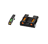 Image of HiViz LiteWave H3 Tritium/Litepipe Pistol Night Sight Set - Fits All Glock Gen 1-5 in 9mm, .40 S&amp;W, .357 SIG, Except Glock 42/43