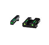 Image of HiViz LiteWave H3 Tritium/Litepipe Pistol Night Sight Set - Fits All Glock Gen 1-5 in 9mm, .40 S&amp;W, .357 SIG, Except Glock 42/43