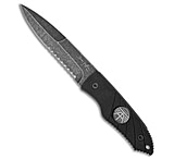 Image of Hoffner Knives Hand Spear Fixed Blade Knife Black G-10 4.875 Stonewash Serr 02EF1E21