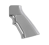 Image of Hogue AR15 / M16 Gun Grip Checkered Aluminum - Brushed Gloss Clear Anodized 15175