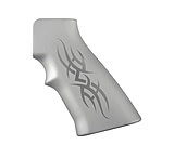 Image of Hogue AR15 / M16 Gun Grip Tribal Aluminum - Clear Anodized 15124
