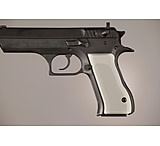 Image of Hogue Baby Eagle .40 / 9mm Jericho &amp; Uzi Eagle Pistol Grip Checkered Aluminum - Clear Anodized 76174