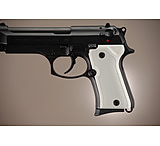 Image of Hogue Beretta 92 Handgun Grip Compact Checkered Aluminum - Matte Clear Anodized 93174