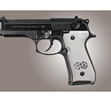 Image of Hogue Beretta 92 Handgun Grip Scrimshaw Ivory Polymer
