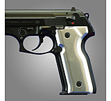 Image of Hogue Beretta Cougar 8000 - 8040 - 8357 Handgun Grip Aluminum - Brushed Gloss Clear Anodized 91165