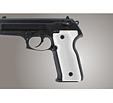 Image of Hogue Beretta Cougar 8045 Handgun Grip Checkered Aluminum - Matte Clear Anodized 91154