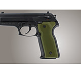 Image of Hogue Beretta Cougar 8045 Handgun Grip Checkered Aluminum - Matte Green Anodized 91151