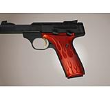 Image of Hogue Browning Buckmark Handgun Grip URX Flames Aluminum - Red Anodized 72122