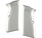 Image of Hogue Browning Hi-Power Handgun Grip Checkered Aluminum - Brushed Gloss Clear Anodized 09175