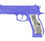 Image of Hogue CZ-75 - CZ-85 Handgun Grip Flames Aluminum - Clear Anodized 75134