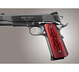 Image of Hogue Govt. Aluminum Handgun Magrip Kit - Tribal Flat Mainspring Matte Red 01202
