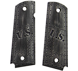 Image of Hogue Govt. Model Aluminum - 1911 U.S. Green Distressed Grip