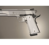 Image of Hogue Govt. Handgun Grip Model Checkered Aluminum - Matte Clear Anodized 45174