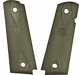 Image of Hogue Govt. Handgun Grip Model Rubber Grip Panels Checkered W/Diamonds OD Green 45011