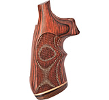 Image of Hogue King Cobra Handgun Grip Rosewood Laminate Top Finger Groove, Stripe/Cap, Checkered 47541