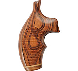 Image of Hogue S&amp;W J Frame Round Butt Handgun Grip, Kingwood Top Finger Groove, Stripe/Cap, Checkered 60641