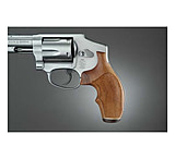 Image of Hogue S&amp;W J Frame Round Butt Handgun Grip, Goncalo Top Finger Groove, Stripe/Cap, Checkered 60241