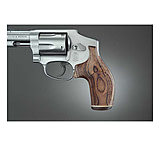 Image of Hogue S&amp;W J Frame Round Butt Handgun Grip, Kingwood No Finger Groove, Stripe/Cap, Checkered 60631