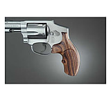 Image of Hogue S&amp;W J Frame Round Butt Handgun Grip, Kingwood Top Finger Groove, Checkered 60651