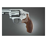 Image of Hogue S&amp;W J Frame Round Butt Handgun Grip, Pau Ferro Top Finger Groove, Checkered 60351