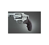 Image of Hogue S&amp;W J Frame Round Butt Handgun Grip, Rosewood Top Finger Groove, Checkered 60951