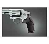 Image of Hogue S&amp;W J Frame Round Butt Handgun Grip, Rosewood Top Finger Groove, Stripe/Cap, Checkered 60941