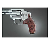 Image of Hogue S&amp;W J Round Butt Handgun Grip, Rose Laminate No Finger Groove, Stripe/Cap, Checkered 60531