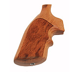 Image of Hogue S&amp;W K or L Sq. Butt Handgun Grip Goncalo Top Finger Groove Checkered 10251