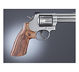 Image of Hogue S&amp;W K or L Sq. Butt Handgun Grip Kingwood No Finger Groove Checkered 10611