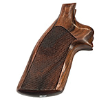 Image of Hogue S&amp;W K or L Sq. Butt Handgun Grip Pau Ferro No Finger Groove Checkered 10311