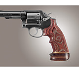 Image of Hogue S&amp;W K or L Sq. Butt Handgun Grip Rose Laminate Top Finger Groove Big Butt Checkered 10545