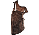 Image of Hogue S&amp;W K or L Sq. Butt Handgun Grip Rosewood Top Finger Groove Checkered 10951