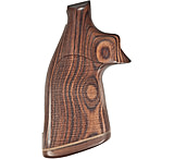 Image of Hogue Ruger Redhawk Handgun Grip Kingwood No Finger Groove Stripe Cap Checkered 86631