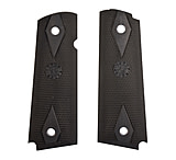 Image of Hogue Rubber Handgun Grip Panel Colt Government Models Black Checkered With Diamonds 45010