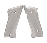 Image of Hogue Ruger MK II / MK III Handgun Grip Checkered Aluminum - Brushed Gloss Clear Anodized 82175