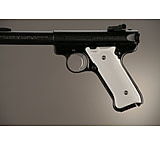Image of Hogue Ruger MK II / MK III Handgun Grip Checkered Aluminum - Matte Clear Anodized 82174