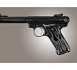 Image of Hogue Ruger MK II / MK III Handgun Grip Flames Aluminum - Black Anodized 82130