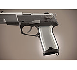 Image of Hogue Ruger P85 - P91 Handgun Grip Checkered Aluminum - Brushed Gloss Clear Anodized 85175