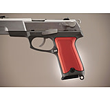 Image of Hogue Ruger P85 - P91 Handgun Grip Checkered Aluminum - Matte Red Anodized 85172