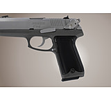 Image of Hogue Ruger P94 Handgun Grip Checkered Aluminum - Brushed Gloss Black Anodized 94176