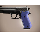 Image of Hogue SIG Sauer P220 Handgun Grip American Checkered Aluminum - Matte Blue Anodized 20173