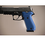 Image of Hogue SIG Sauer P220 Handgun Grip DAK American Checkered Aluminum - Matte Blue Anodized 20153
