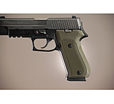 Image of Hogue SIG Sauer P220 Handgun Grip DAK American Checkered Aluminum - Matte Green Anodized 20151