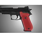 Image of Hogue SIG Sauer P220 Handgun Grip SAO American Checkered Aluminum - Matte Red Anodized 21152