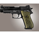 Image of Hogue SIG Sauer P220 Handgun Grip SAO American Tribal Aluminum - Green Anodized 21101