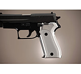 Image of Hogue SIG Sauer P225 Handgun Grip Checkered Aluminum - Brushed Gloss Clear Anodized 27175