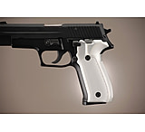 Image of Hogue SIG Sauer P226 Handgun Grip Checkered Aluminum - Brushed Gloss Clear Anodized 26175