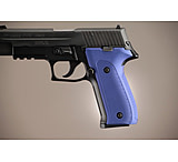 Image of Hogue SIG Sauer P226 Handgun Grip DAK Checkered Aluminum - Matte Blue Anodized 26153